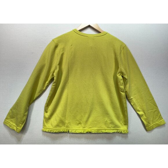 Vintage Silver Wear Womens Cardigan Sweater Size L Petite Lime Green Button-Up - Picture 8 of 10